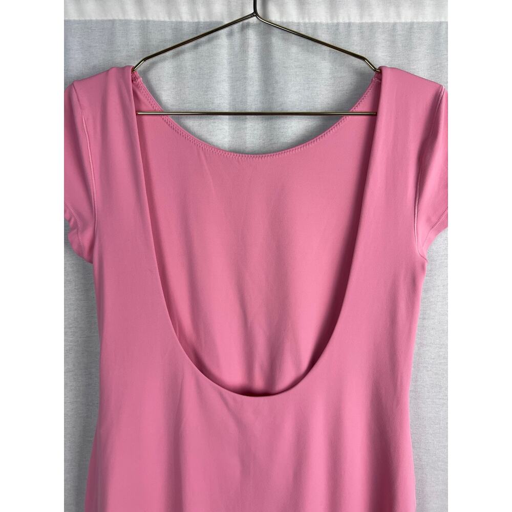 Elegant Pink Cap Sleeve Dress - Picture 6 of 11